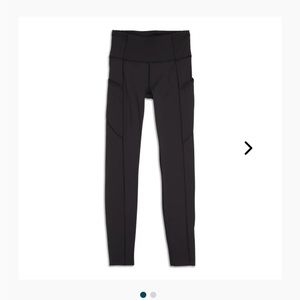Lululemon Fast & Free leggings with pockets sz 4